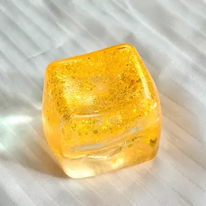 Χρυσό αστραφτερό παιχνίδι squishy παγάκι από βύνη για ανακούφιση από το άγχος και παιχνίδι