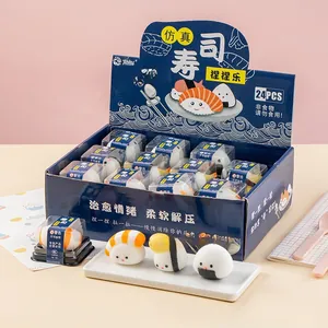 Komplettes 24-teiliges Set realistischer Sushi-Squishy-Stressabbauspielzeuge in einer Box