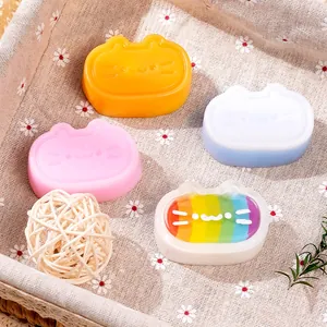 Mochi Rainbow Cheese Cat Squishy Παιχνίδι Χαριτωμένο Μαλακό TPR Αργή Επαναφορά Ανακούφιση από το Άγχος για Παιδιά Ενήλικες