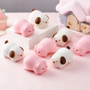 Primpiano di adorabili squishy antistress a forma di maialino e cane a rimbalzo lento