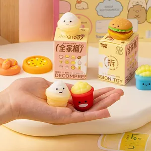 Süße Squishy-Spielzeuge in Blindbox mit Burger-, Pizza- und Eiscreme-Formen