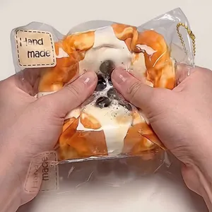 Slow rebound brown sugar pearl toast squishy toy, soft silicone stress relief toy