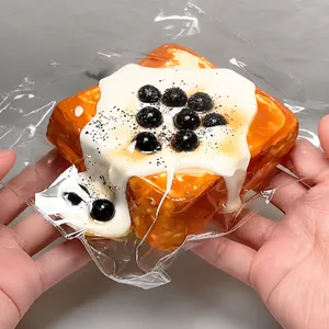 Handmade brown sugar pearl thick toast squishy toy stress relief sensory fidget