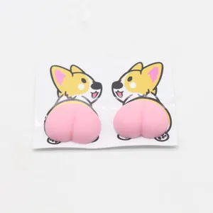 Dimensionales Silikon Cartoon Butt Antikollisionsaufkleber Süßer Autotürgriff Schutz Kratzschutz Klebedekor Für Handyhülle