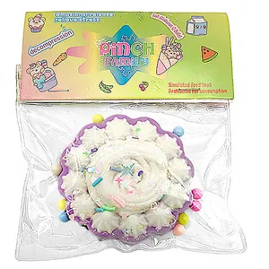 Juguete blando squishy de pastel de crema simulado con chispas de colores para el estrés