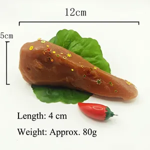 Realistic Simulated Roasted Duck Head Squishy Toy Funny Prank Stress Relief Food Play Squeeze Toy For Adults Teens Party Gift