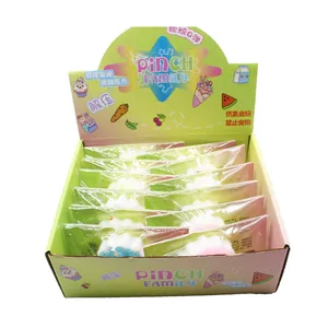 Caja de exhibición de coloridos juguetes squishy de pasteles simulados para aliviar el estrés