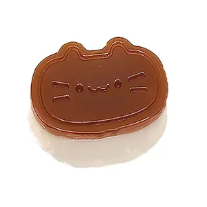 Close-up of a soft cat-shaped slow rebound squishy toy for stress relief
