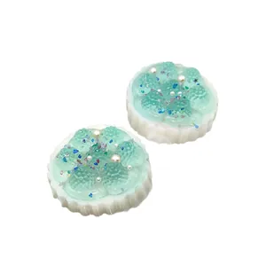 Mint green raspberry tart slow rebound squishy toy for stress relief and simulation play