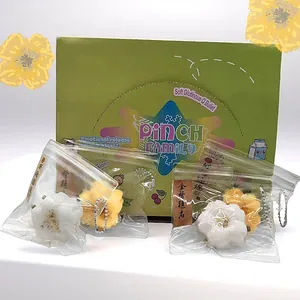 Traditional Chinese style Osmanthus cake squishy toy with bead chain in clear gift packaging