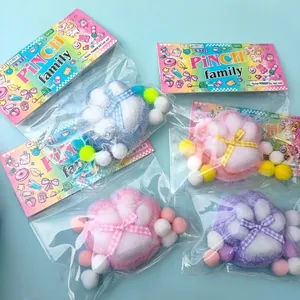 Kleurrijk pluche kattenpoot knijpspeeltje voor stressverlichting dopamine pack