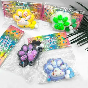 Jouets squishy en forme de patte de chat pour le stress ensemble de jouets à presser