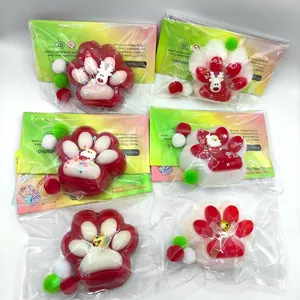 Giocattolo squishy festivo a forma di zampa di gatto per Natale con schiuma a lento ritorno