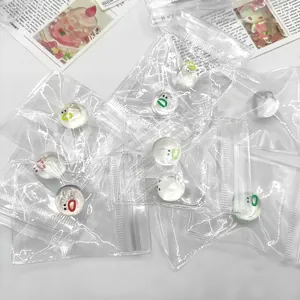 Mini Jouet Squishy Émoji Transparent Soulagement du Stress Jouet de Décompression Dessin Animé Émoji Pendentif Souple