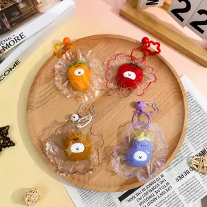 Set of 4 food-grade silicone fruit and vegetable squishy toys for cute stress relief