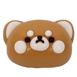 Giocattolo antistress a forma di orso bruno in silicone a rimbalzo lento, carino