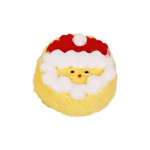 Santa Claus themed silicone squishy toy for Christmas stress relief on white background