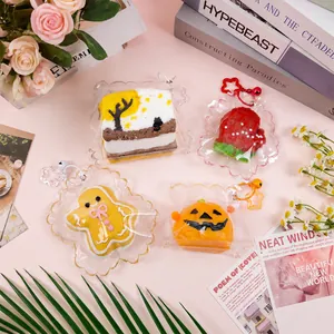 Handgefertigt Silikon Quetsch-Spielzeug Stressabbau Sensorisches Geschenk Süßer Lebkuchenmann Halloween Kürbis Ahorn Katze Toast Spielzeug