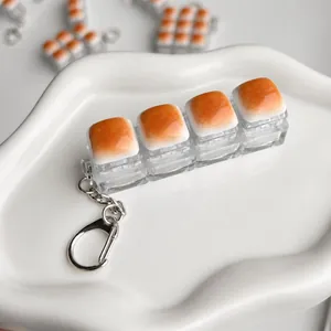 Mini mechanische schakelaartester sleutelhanger met vier karamel broodknoppen voor stress
