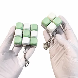 Mechanical keycap fidget keychain set for stress relief and office finger exercise