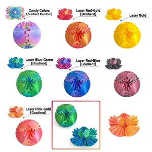 Various color options for 3D printed gradient gear rotating balls for stress relief.