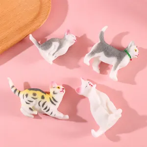 Set di quattro squishy a forma di gatto carino per alleviare lo stress e decoro