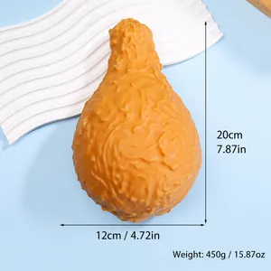 Detailed dimensions of 20cm fried chicken leg shaped stress relief squishy toy