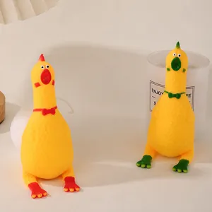 Twee grappige zandgevulde schreeuwende kippenspeeltjes voor stressverlichting en ontspanning
