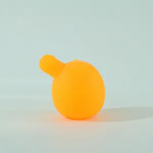Detail van de oranje zachte rubberen bellenkern voor squishy stressverlichtend speelgoed