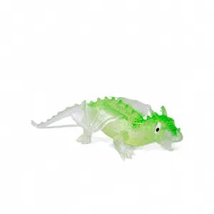Green translucent squishy dragon toy for stress relief and sensory fidget play