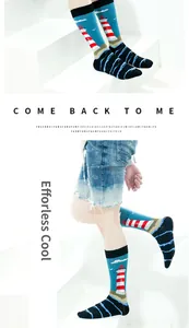 Fun lighthouse pattern mid-calf crew socks for men and women with effortless cool style
