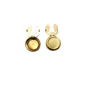 Premium gouden messing schildpadsluiting kappen voor reversspelden en DIY sieraden