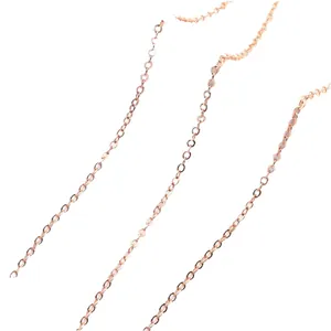 Roségold beschichtete O-Gliederkette für die DIY-Herstellung von Halsketten und Armbändern