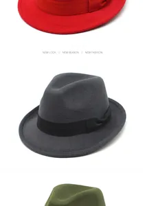Classic British retro fedora hats in multiple colors featuring elegant bow ribbon