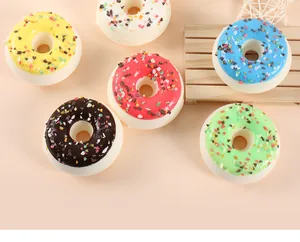 Collection of colorful artificial PU doughnut models for creative home decoration