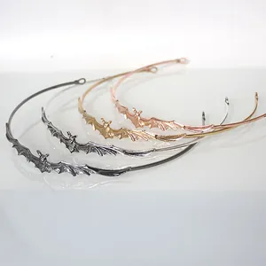Four colors of Baroque style bat wing headbands for Halloween and party hair decor