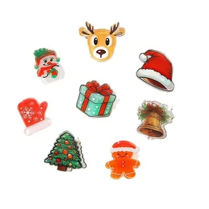Niedliches Weihnachts-Haarclip-Set mit Schneemann- Rentier- und Baum-Motiven für Festtage
