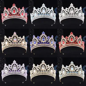 Barock Braut Krone Elegant Strass Prinzessin Geburtstag Tiara Europäische Hochzeit Haarschmuck Festzug Krone Für Damen