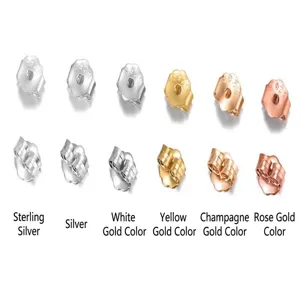 Fermoirs papillon en argent sterling S925 en plusieurs couleurs de placage.