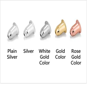 Sélection de fermoirs de boucles d'oreilles en argent S925 en finitions métalliques