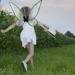 Enchanting green butterfly fairy wings for children's holiday party and performance