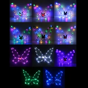 Vibrant LED light up butterfly wings for kids fairy princess party performance costume