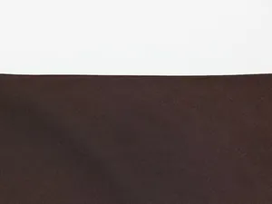 Macro view showing the high-quality smooth brown satin fabric texture of this midi skirt
