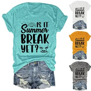 Damen T-Shirt mit Summer Break Aufdruck, erhältlich in verschiedenen Farben