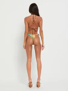 Conjunto de bikini de dos piezas sexy con estampado floral colorido para mujer