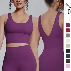 Reggiseno Sportivo da Donna ad Alto Impatto Gilet da Yoga Imbottito Top Fitness da Corsa Senza Ferretto Traspirante Senza Cuciture