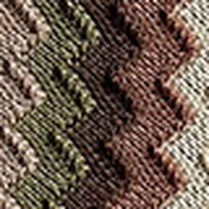 Primer plano de la textura de tela del bikini de ganchillo en zigzag vintage de estilo bohemio