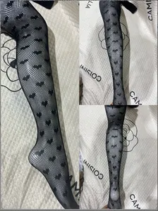 Detail view of heart patterned fishnet tights for girls on leg