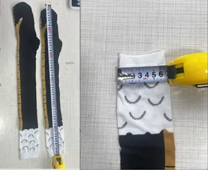 Chicken feet novelty over-the-knee socks showing 60cm length and 8cm cuff width measurements