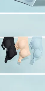 Detailansicht nahtloser Ice Silk Sport-BHs mit festen Cups in mehreren Farben